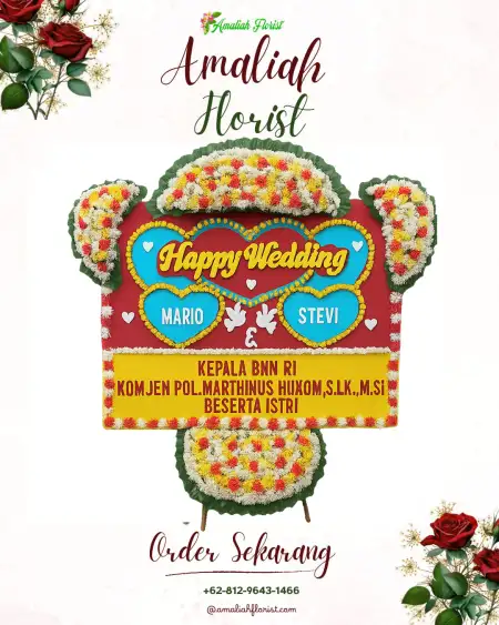 Papan Bunga Pernikahan Medalsari